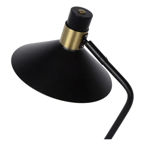 Настольная лампа Pepijn 05528/01/30 Lucide матовая золото чёрная 1 лампа, основание чёрное металл в стиле современный лофт  фото 4